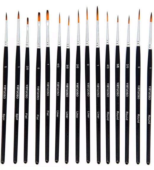 15 Piece Virtuso Fine Paint Brushes